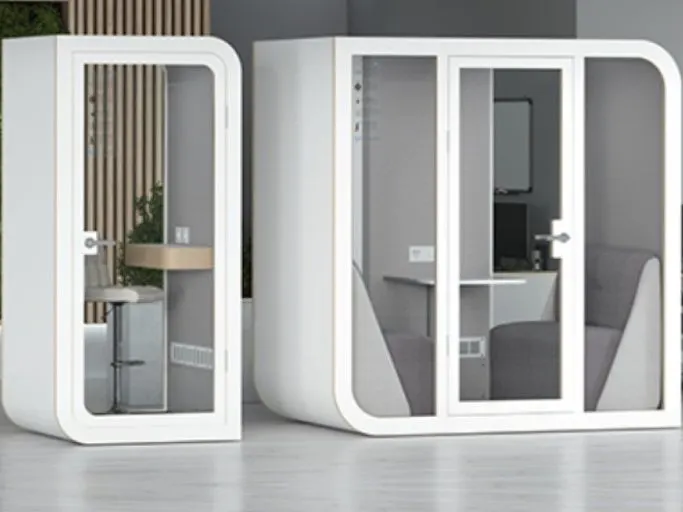Silentbox acoustic booth providing a quiet space in the office