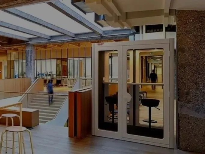 Office booth for confidential calls and private negotiations