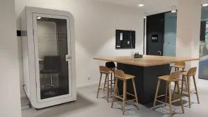 Soundproof office booth for negotiations