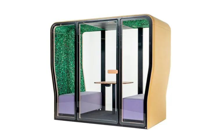 Single-person soundproof office pod for focused work and private calls