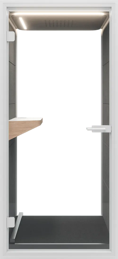 Soundproof phone booth for one person