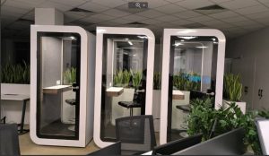 Office booths for confidential calls and negotiations Silentbox.