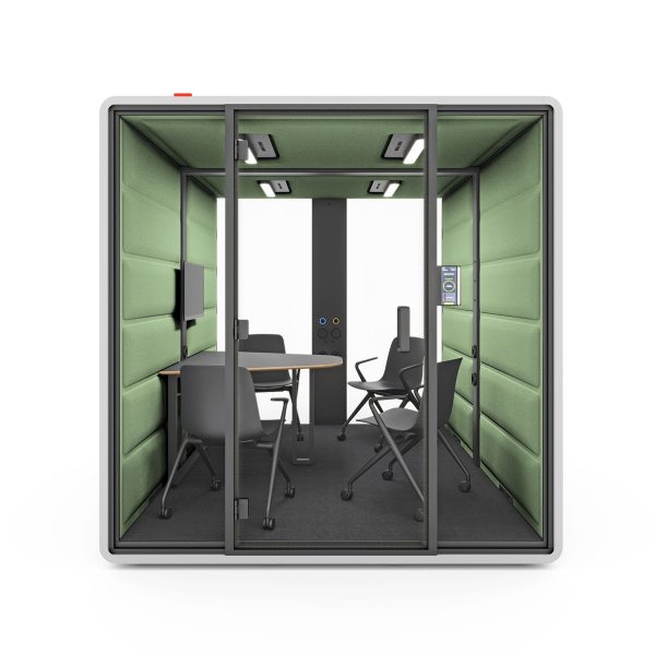 Haworth Hushoffice Hushfreel Table Overview Green Front 1